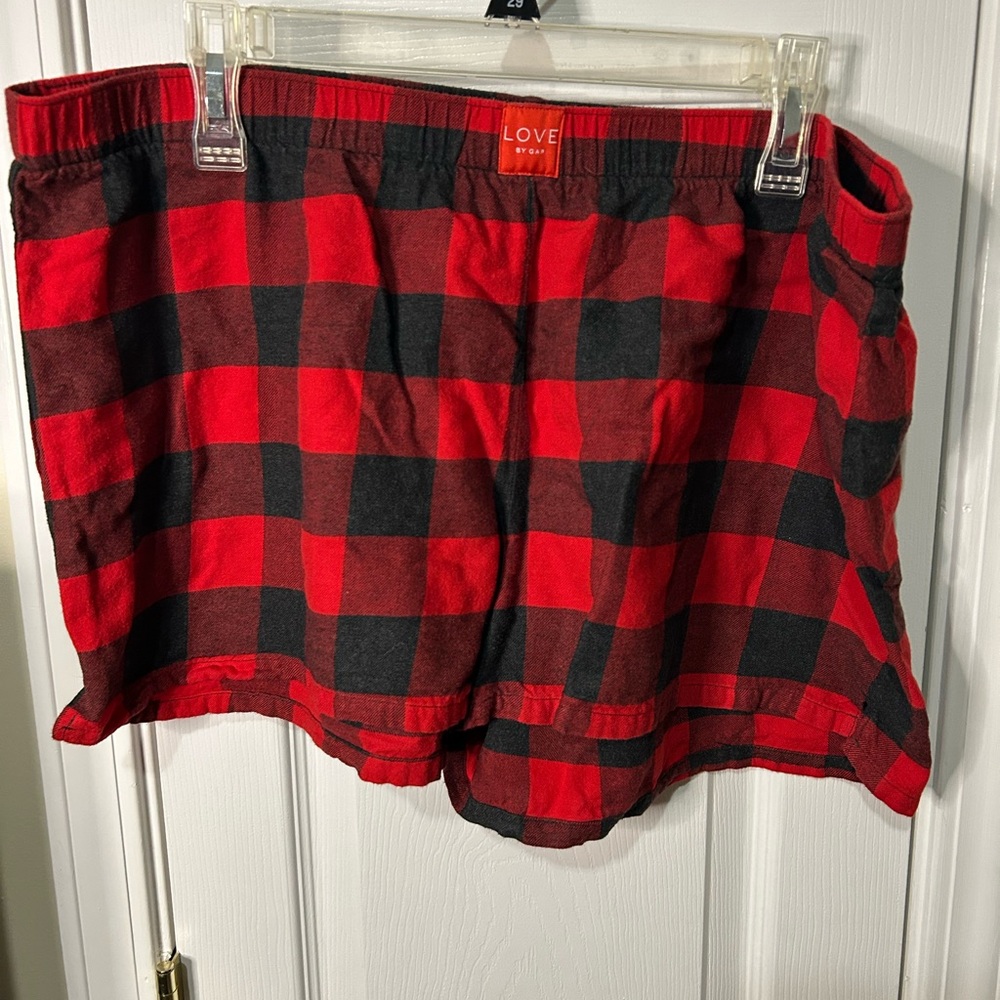 GAP Love Red and Black Plaid Boxers